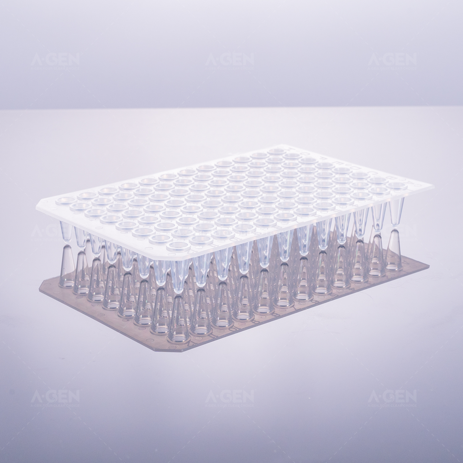 100μL，96孔PCR板，无裙边，标记清晰，透明